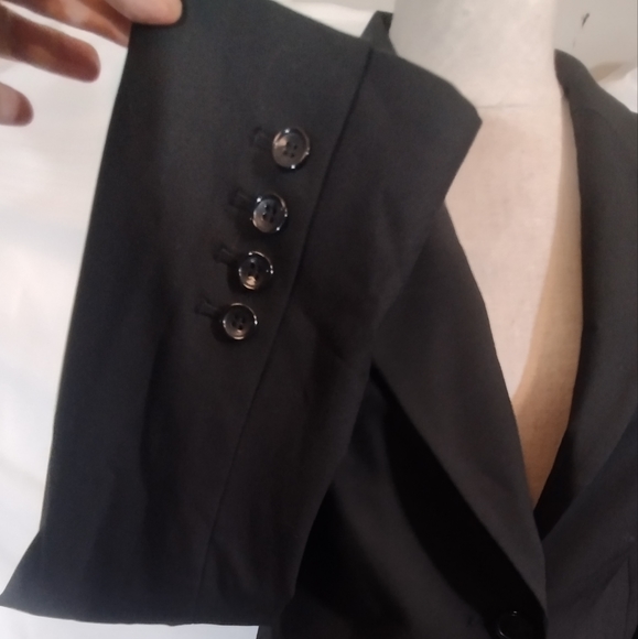 The Limited Blazer buttonUp Jacket, Women, Black, Spread Collar, Long Sleeve, 8 - Picture 8 of 11